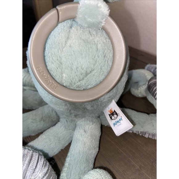 Jellycat Odyssey Odell (Green Version) Octopus 12" Plush Activity Crinkle Toy - Picture 8 of 9
